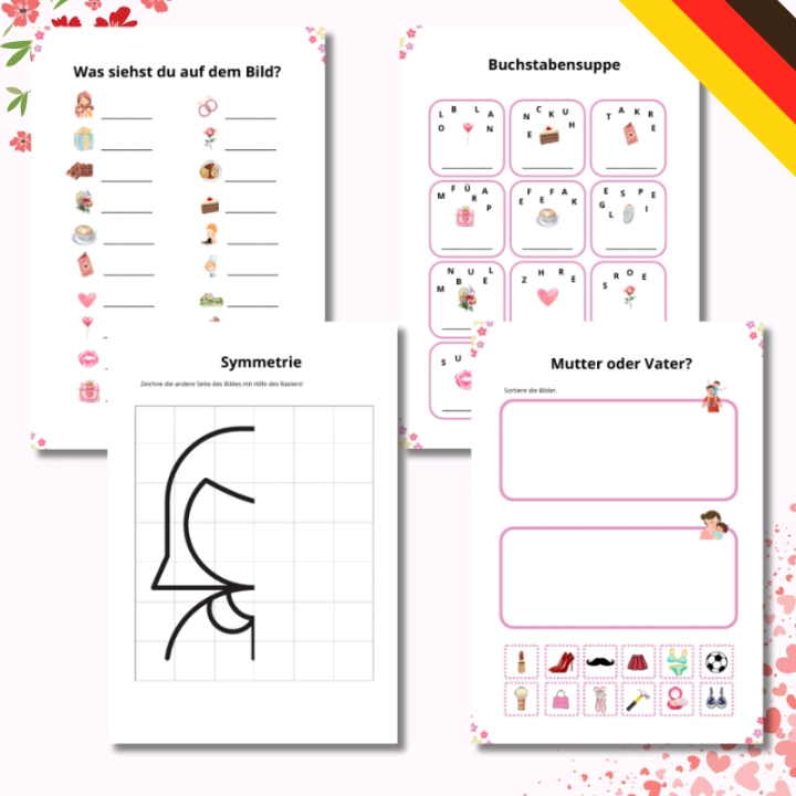 Muttertag - Karty Pracy - język niemiecki - EduBazarek