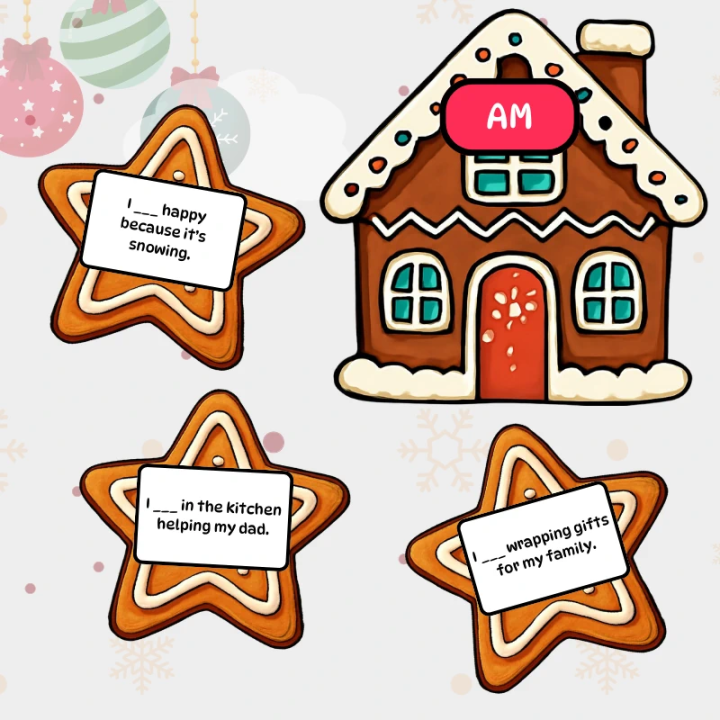 Christmas To be - gramatyczna zabawa edukacyjna dla dzieci