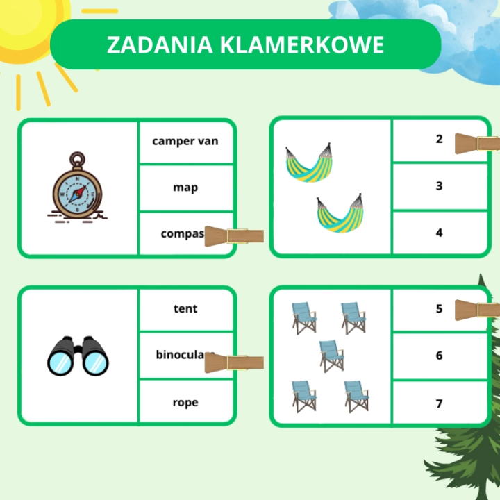 Zestaw Camping - język angielski - EduBazarek