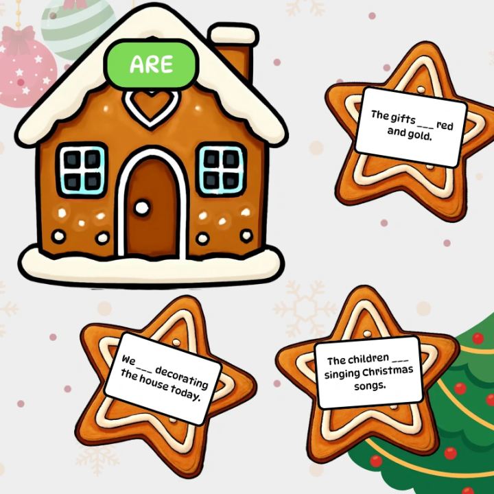 Christmas To be - gramatyczna zabawa edukacyjna dla dzieci