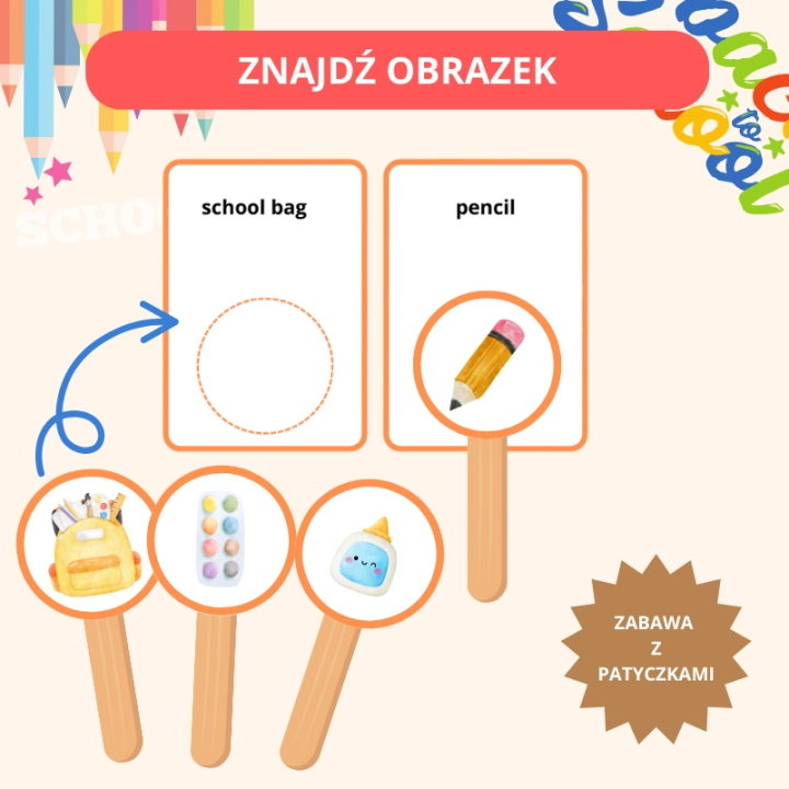 School Supplies – przybory szkolne - język angielski - EduBazarek